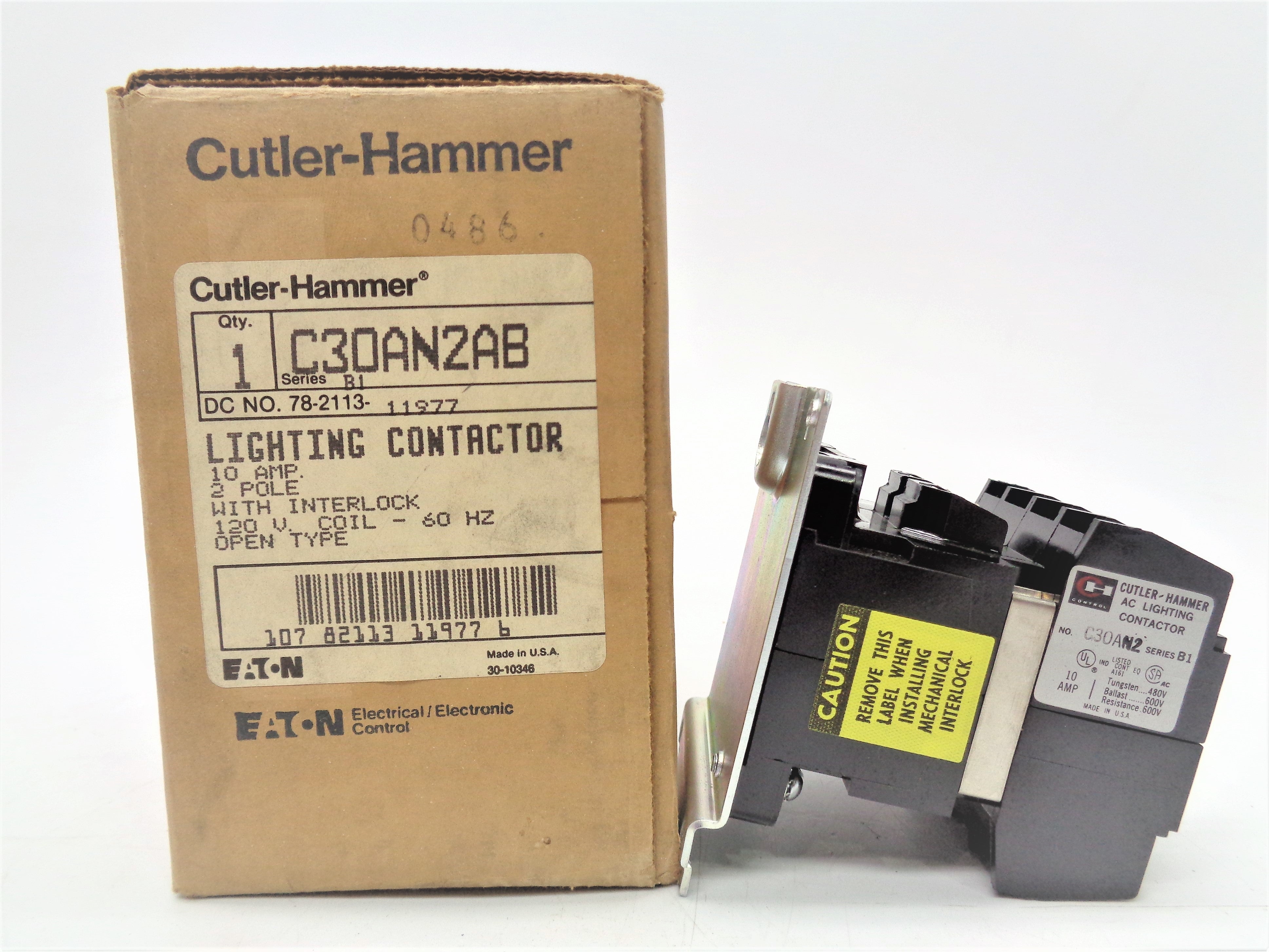 CUTLER HAMMER C30AN2AB SER. B1 120V NSMP