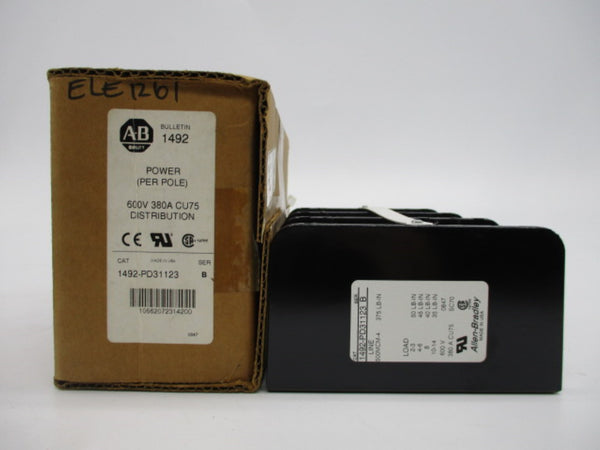 ALLEN BRADLEY 1492-PD31123 SER. B 600V 380A (BR/WH) NSMP