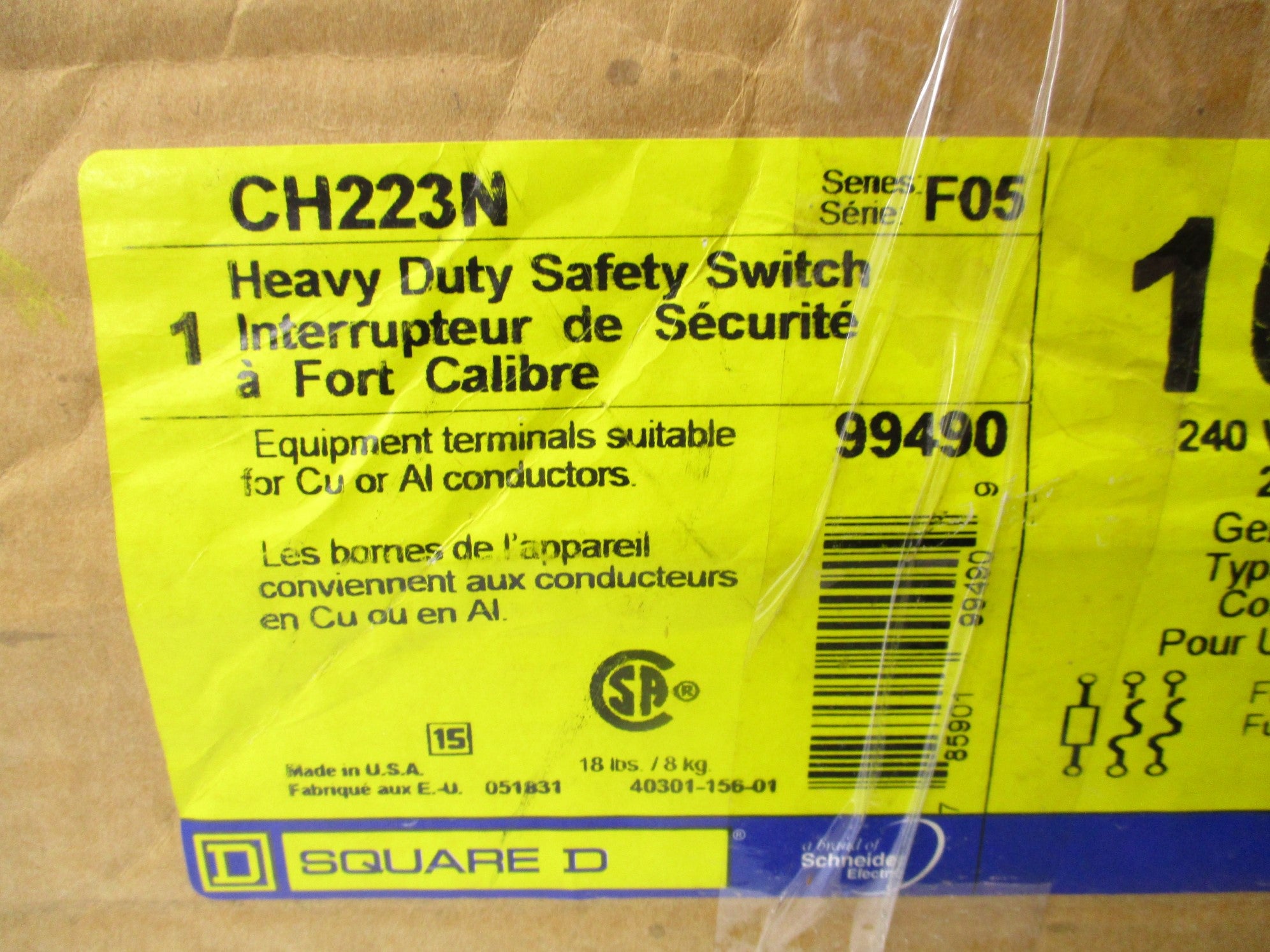 SQUARE D CH223N SER. F05 NSMP
