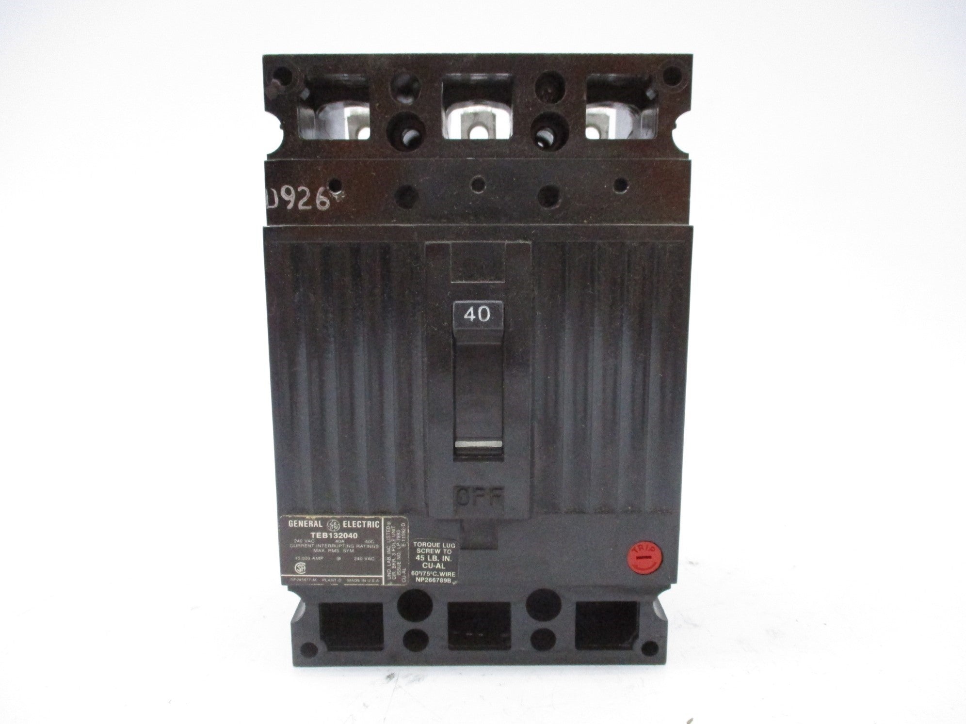 GENERAL ELECTRIC TEB132040 40A 240V UNMP