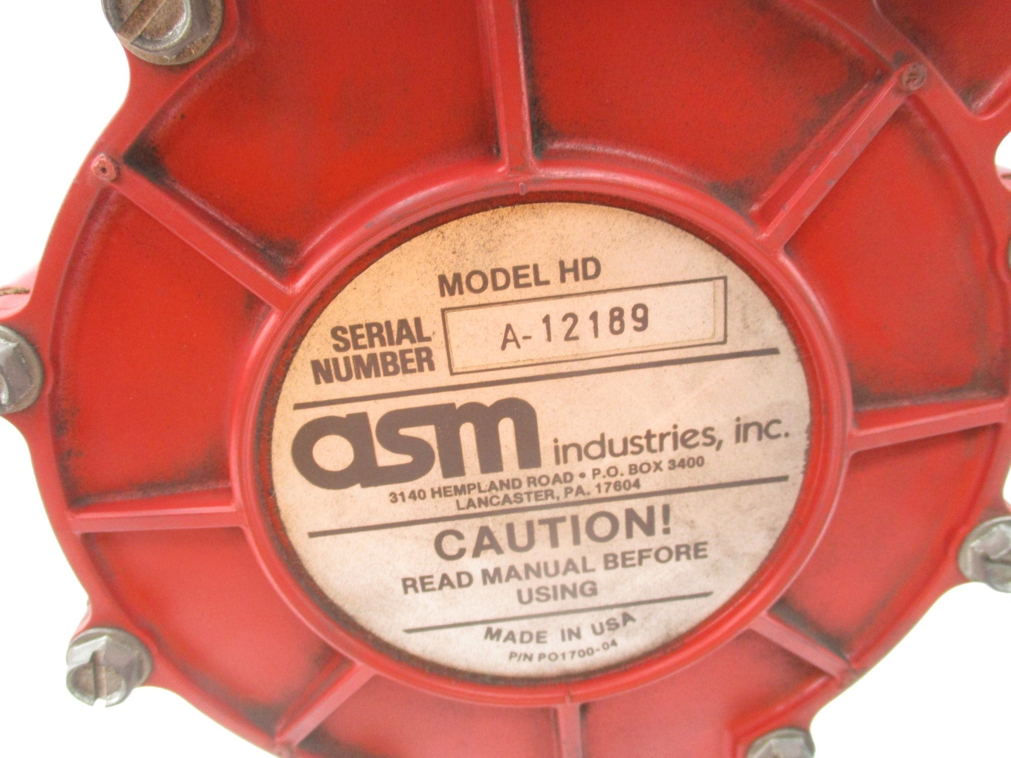 ASM INDUSTRIES MODEL HD UNMP