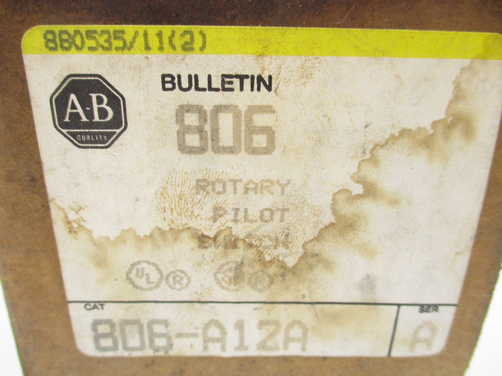 INDUSTRIAL SPARE PART 806-A12A SER. A (BR/YL) NSMP