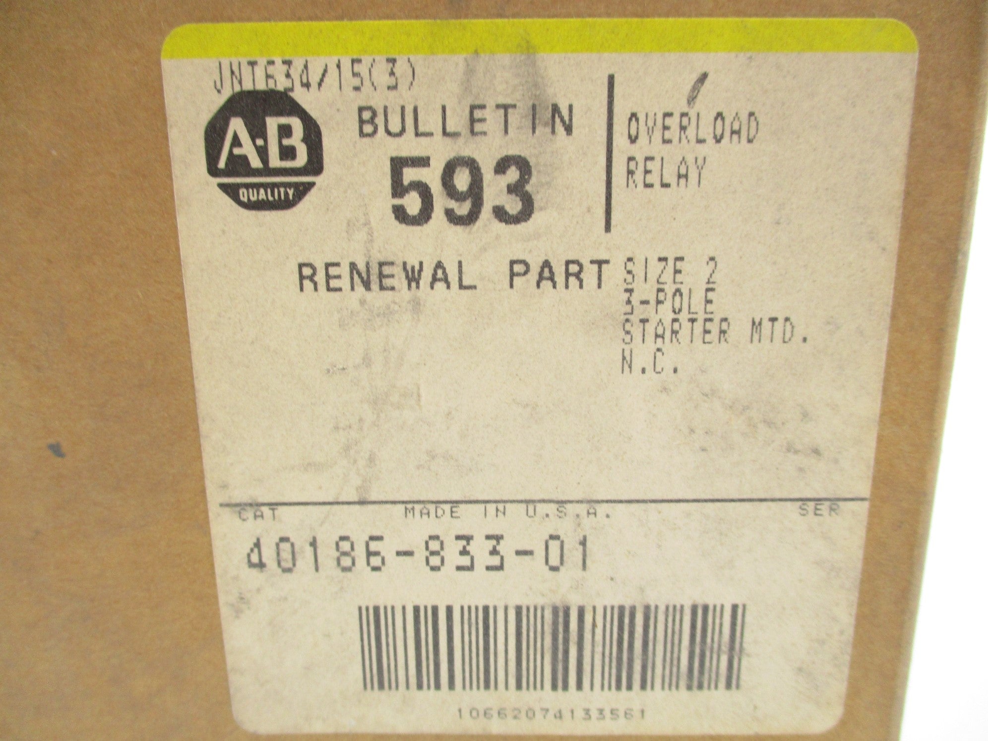 INDUSTRIAL SPARE PART 40186-833-01 120V (BR/YL) NSMP