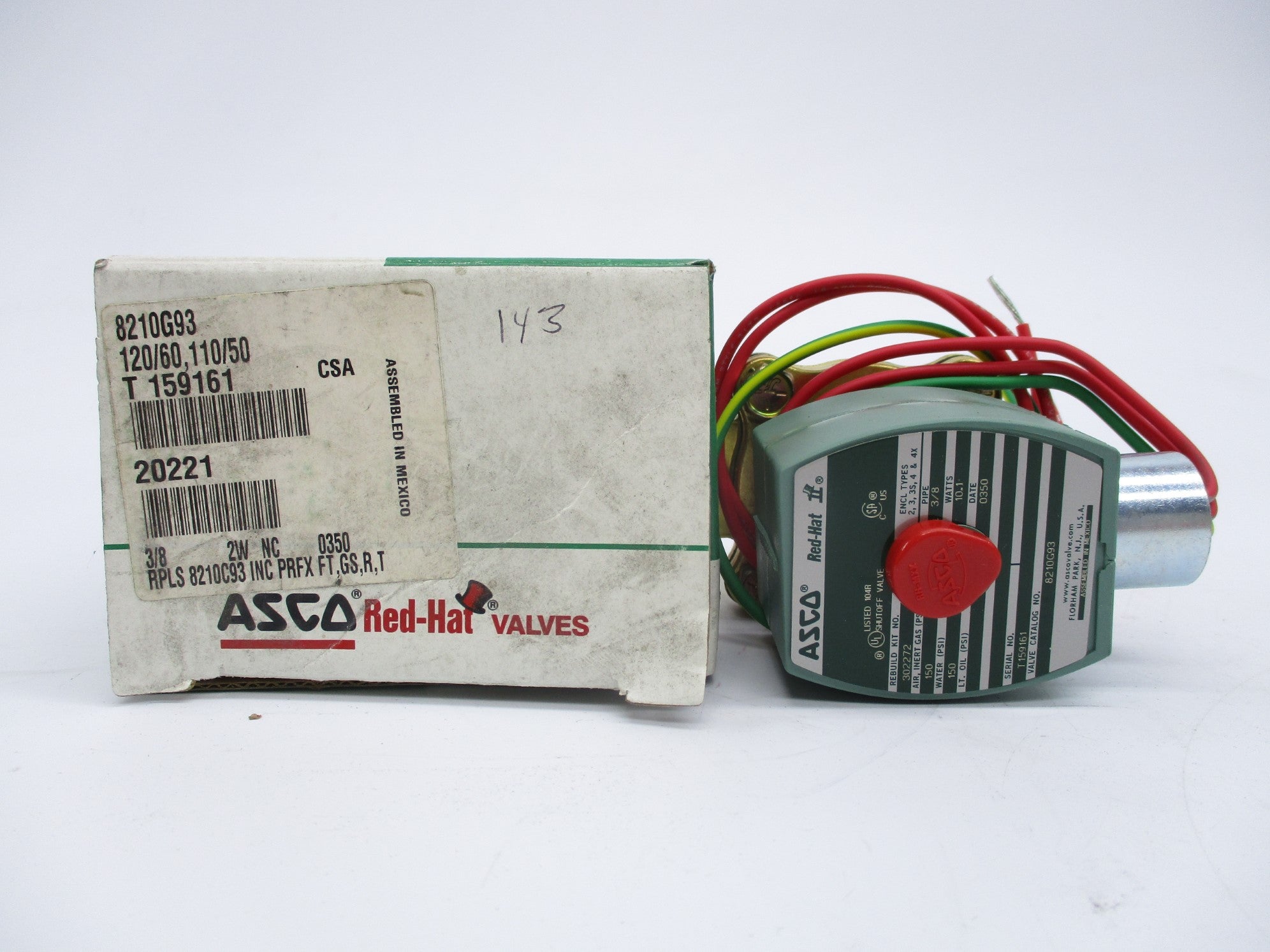 ASCO 8210G93 110/120V 150PSI 3/8" NSMP