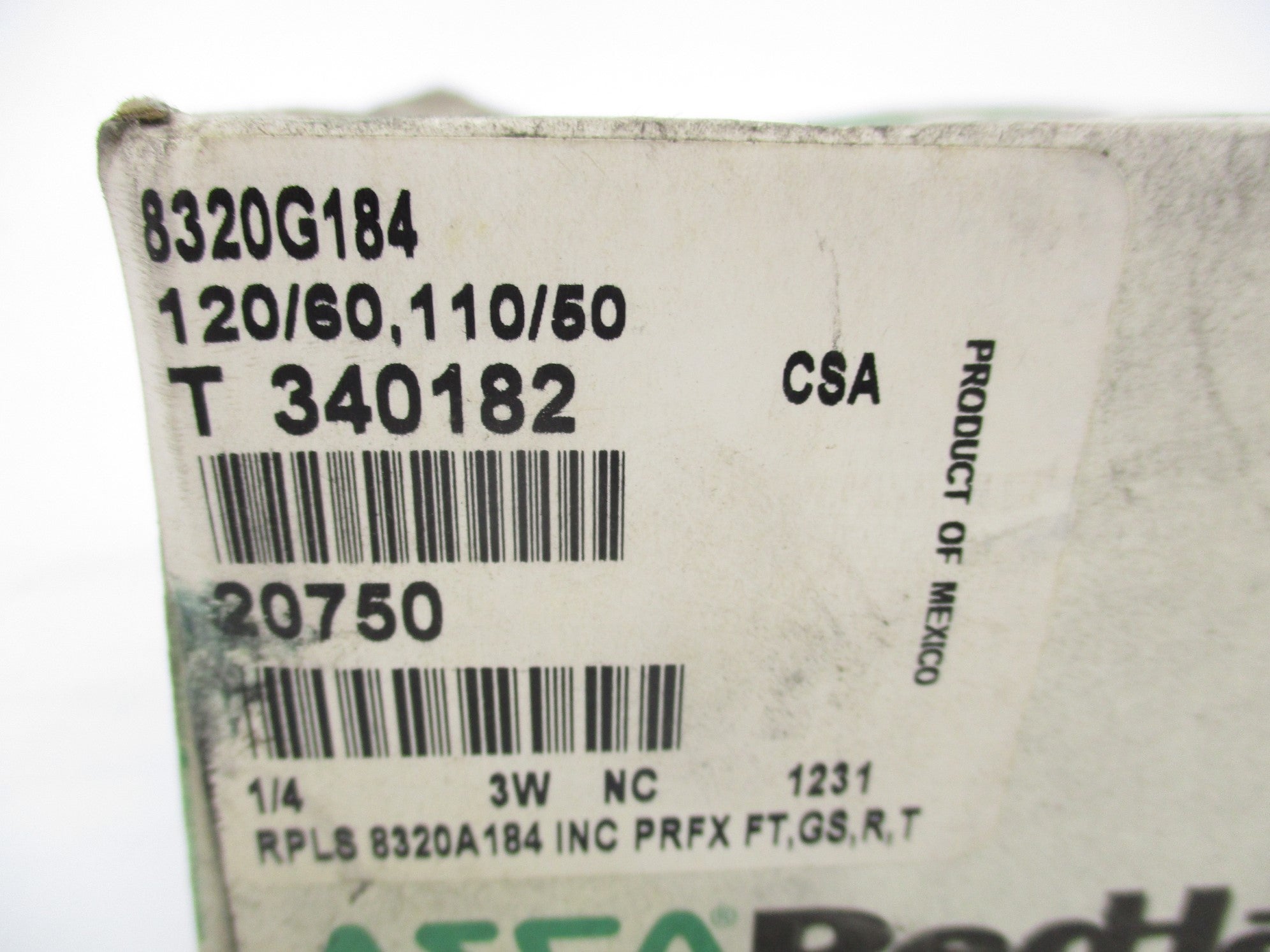 ASCO 8320G184 110/120V 150PSI 1/4" NSMP
