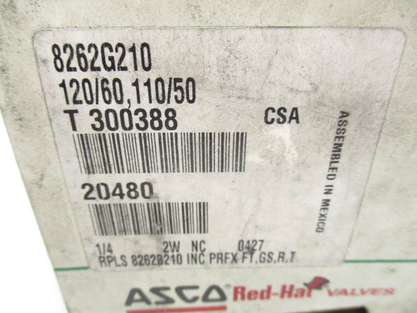 ASCO 8262G210 110/120V 75PSI 1/4" NSMP