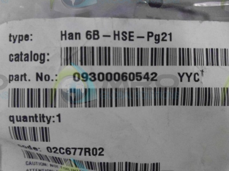 HARTING 09300060542 NSNP IN BAG