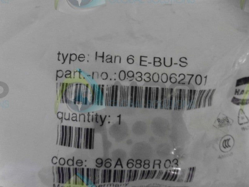 HARTING 09-33-006-2701 RECTANGULAR FEMALE INSERT NSNP IN BAG