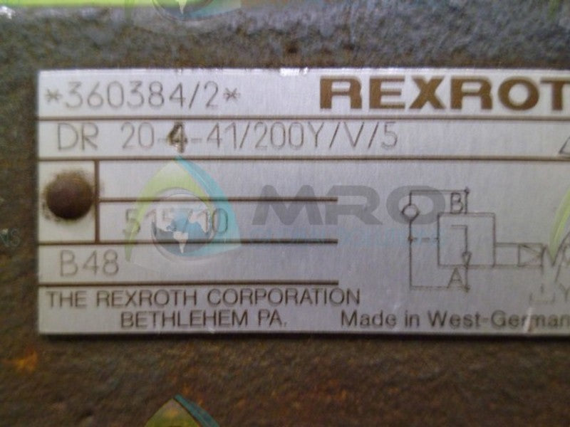 REXROTH DR 204-41/200Y HYDRAULIC VALVE UNMP