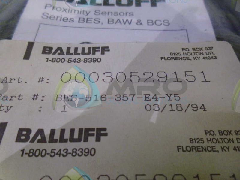 BALLUFF BES-516-357-E4-Y5 SENSOR NSMP