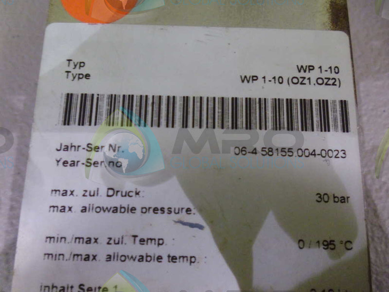 EXCHANGER WP1-10 NSNP