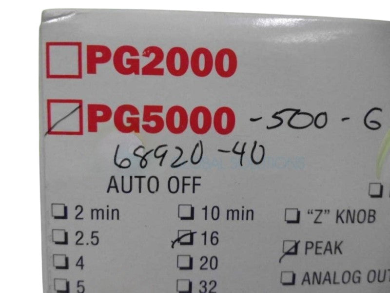 PSI TRONIX PG5000/500G PRESSURE GAUGE NSMP