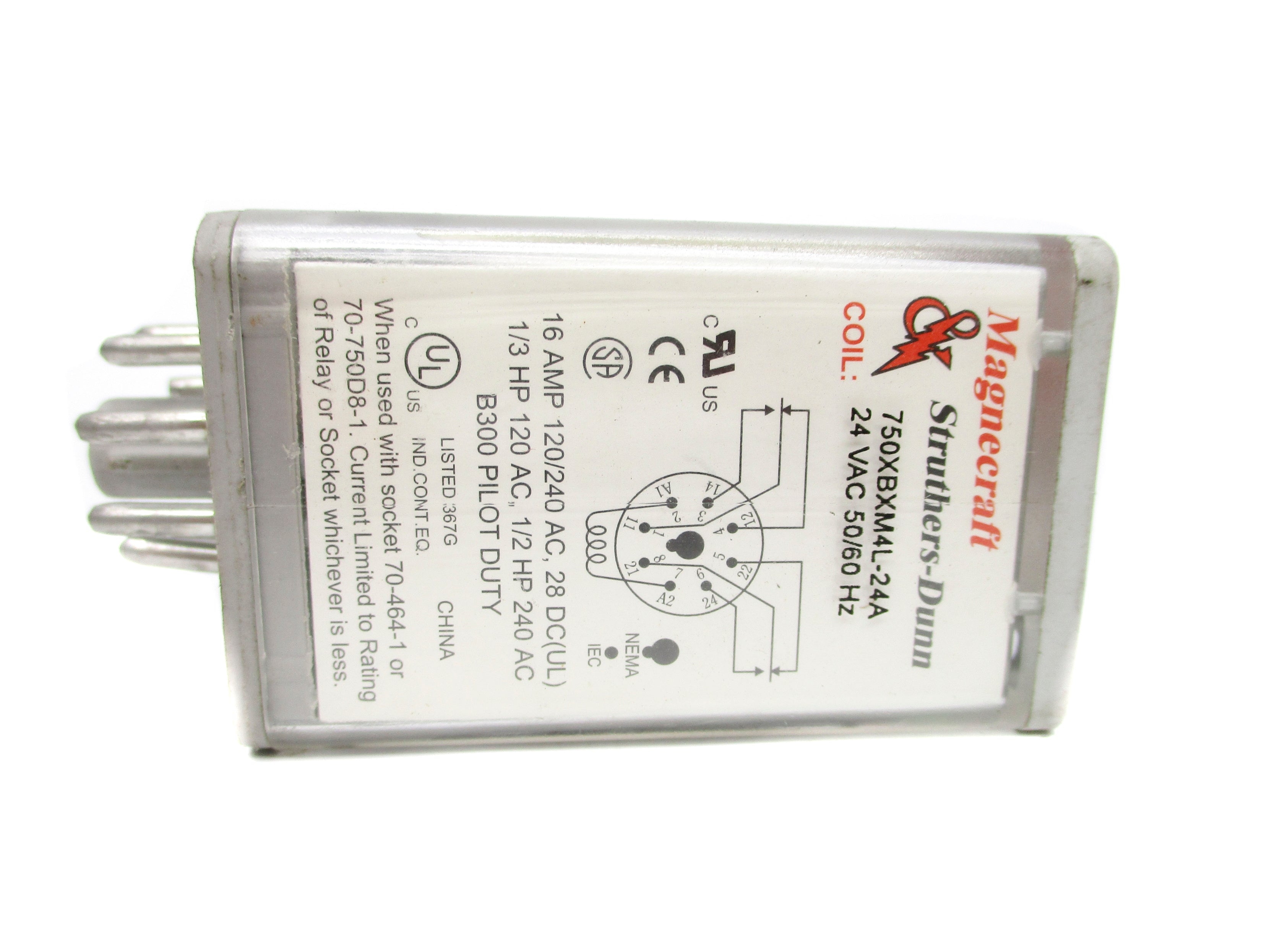 STRUTHERS-DUNN 750XBXM4L-24A 16A 24VAC UNMP