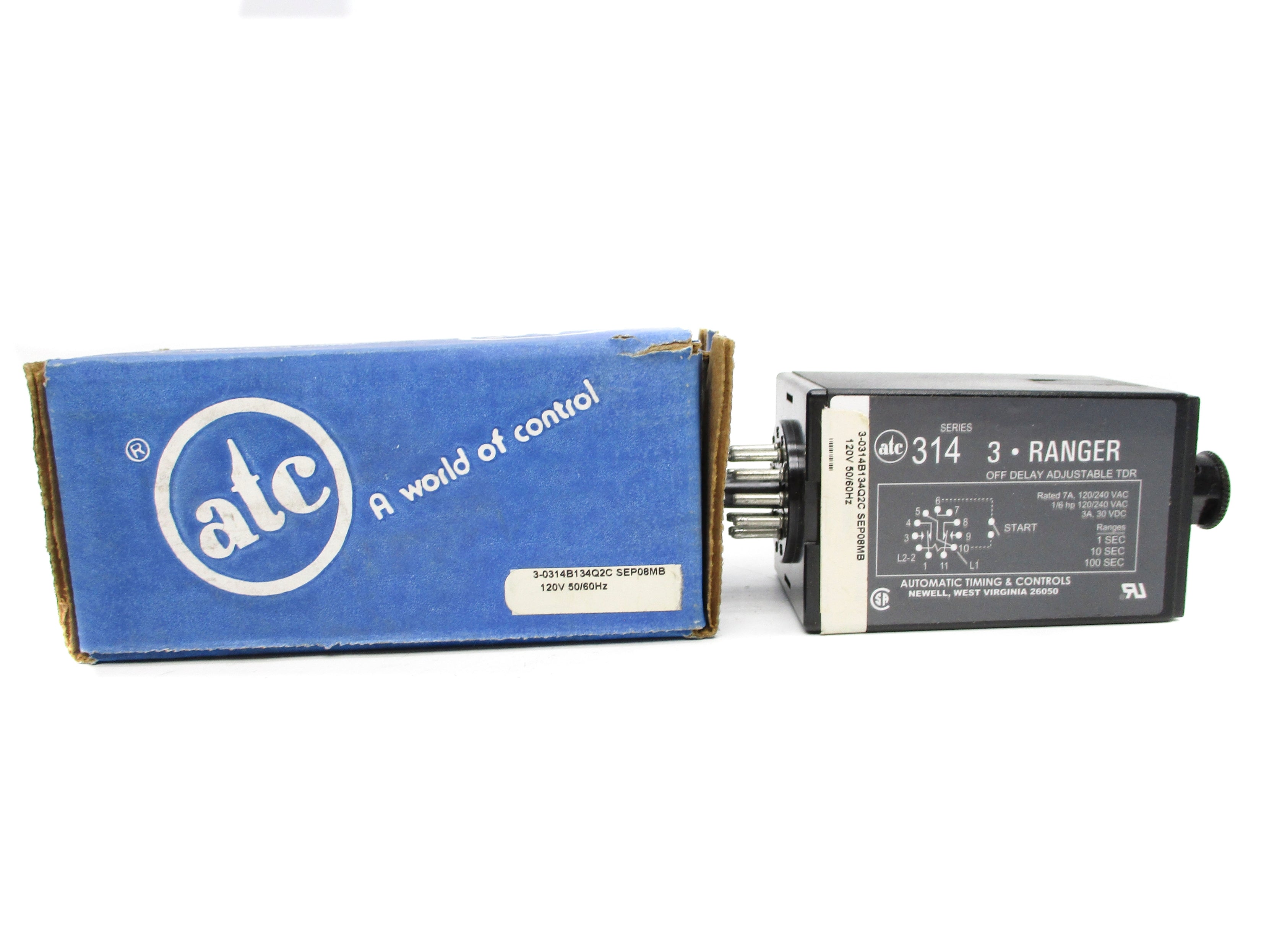 ATC 3-0314B134Q2C 7A 120V 0-100SEC NSMP