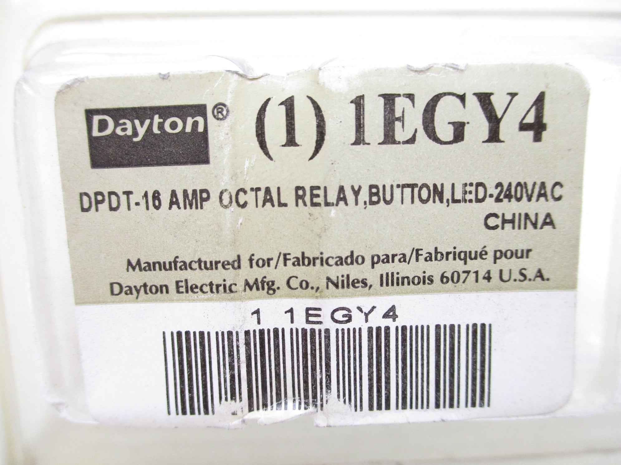 DAYTON 1EGY4 240VAC 16A NSMP