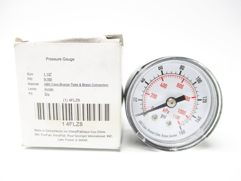 GRAINGER 4FLZ8 0-160PSI 1-1/2" NSMP