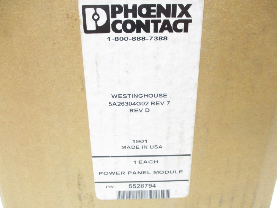 WESTINGHOUSE 5A26304G02 REV. 7 5528794 NSMP