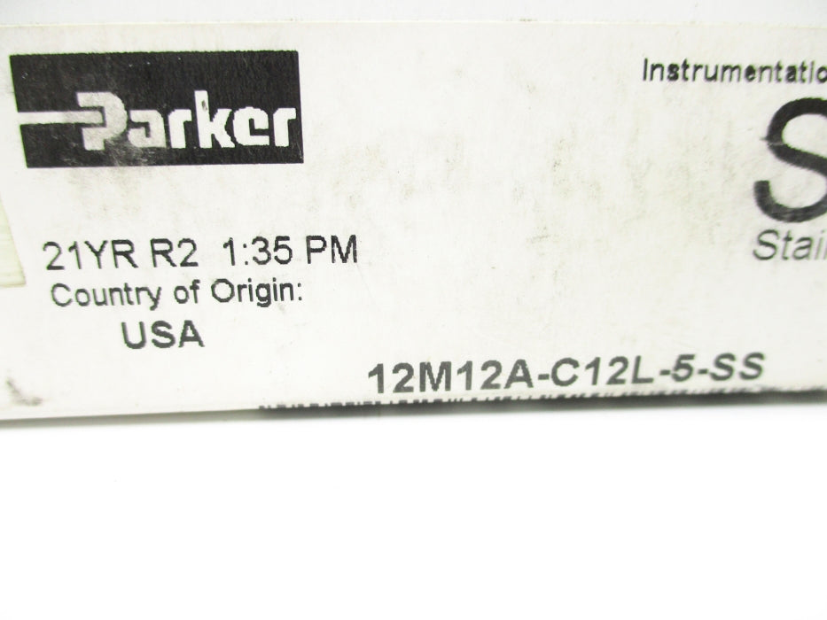 PARKER 12M12A-C12L-5-SS NSMP