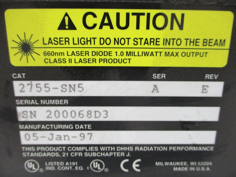 INDUSTRIAL SPARE PART 2755-SN5 SER. A REV. E UNMP
