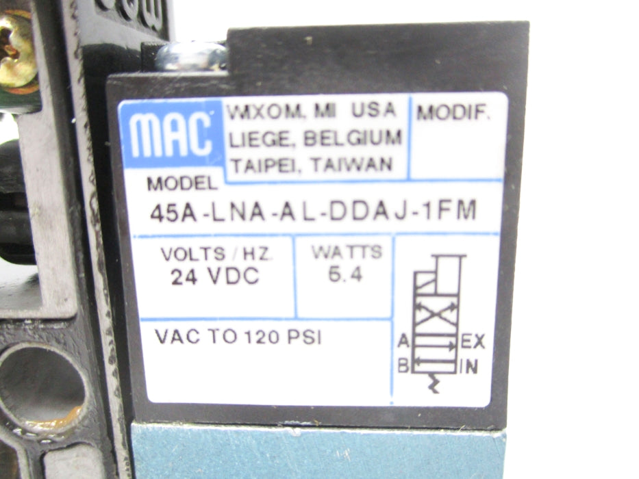 MAC 45A-LNA-AL-DDAJ-1FM 24VDC 120PSI NSMP
