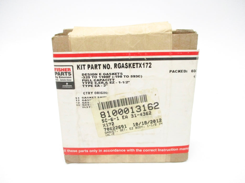 FISHER RGASKETX172 NSFS