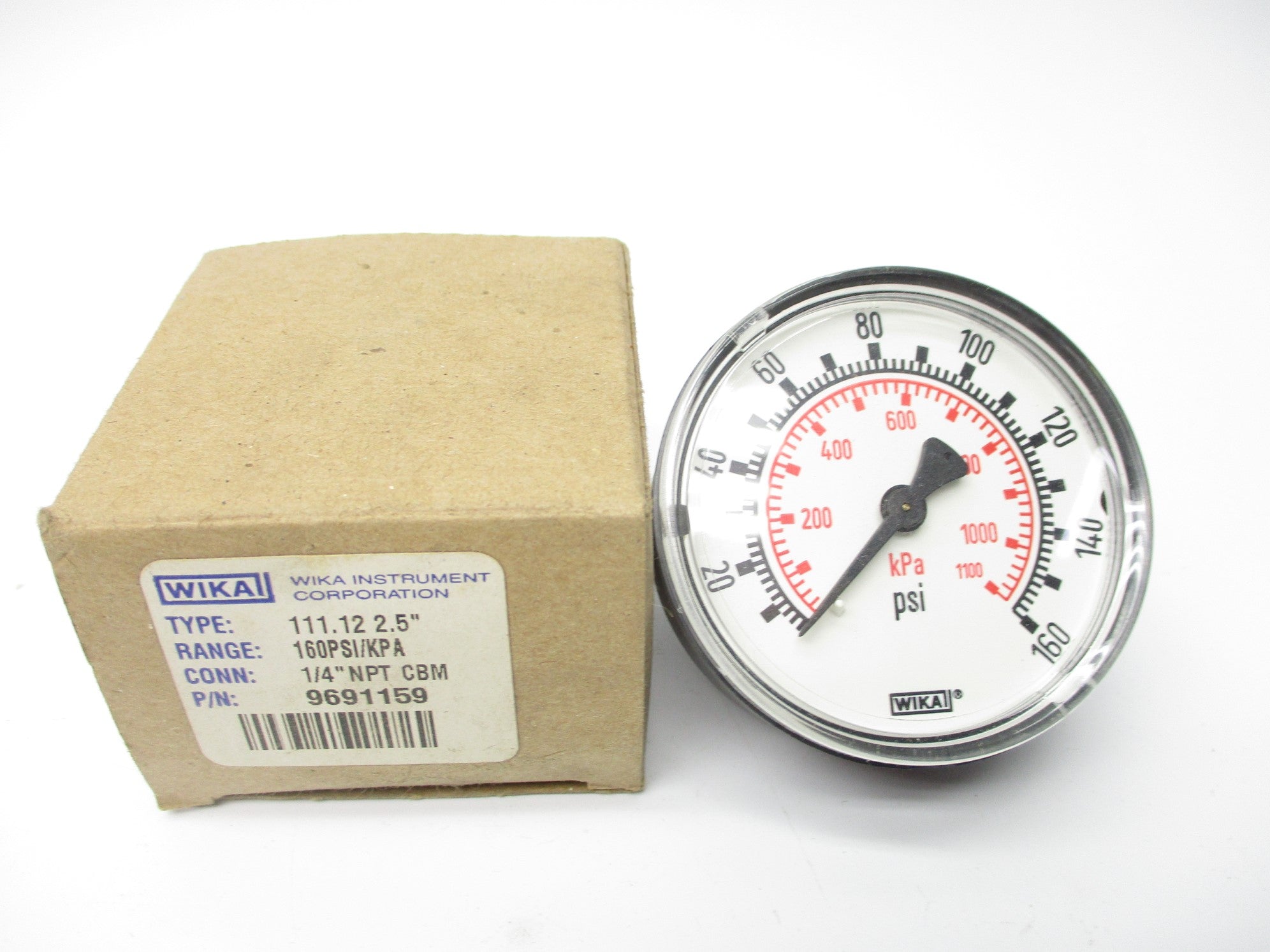 WIKA 9691159 0-160PSI 1/4" NSMP