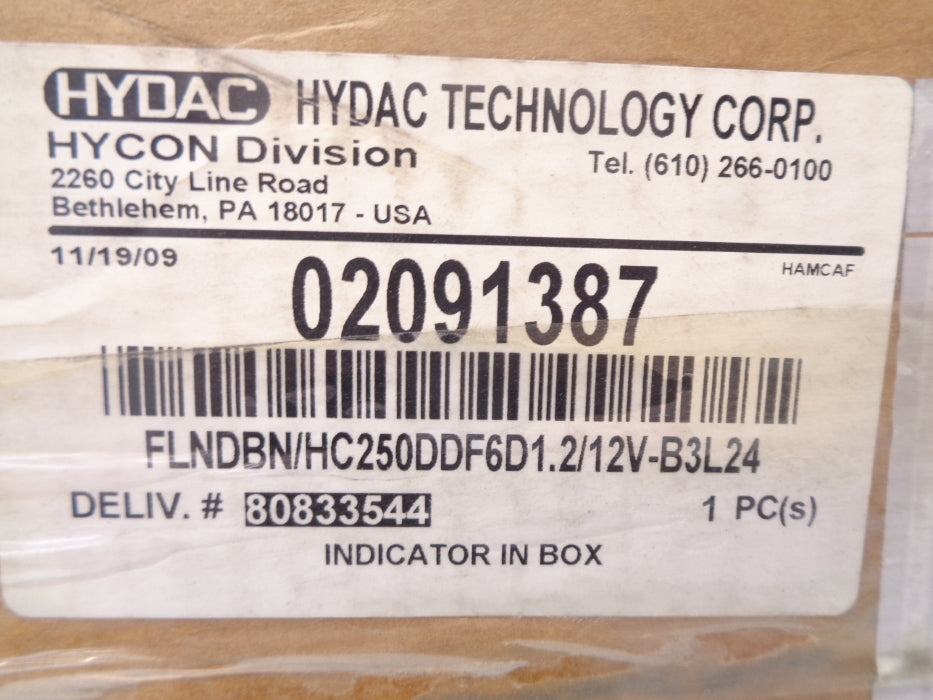HYDAC FLNDBN/HC250DDF6D1.2/12V NSMP