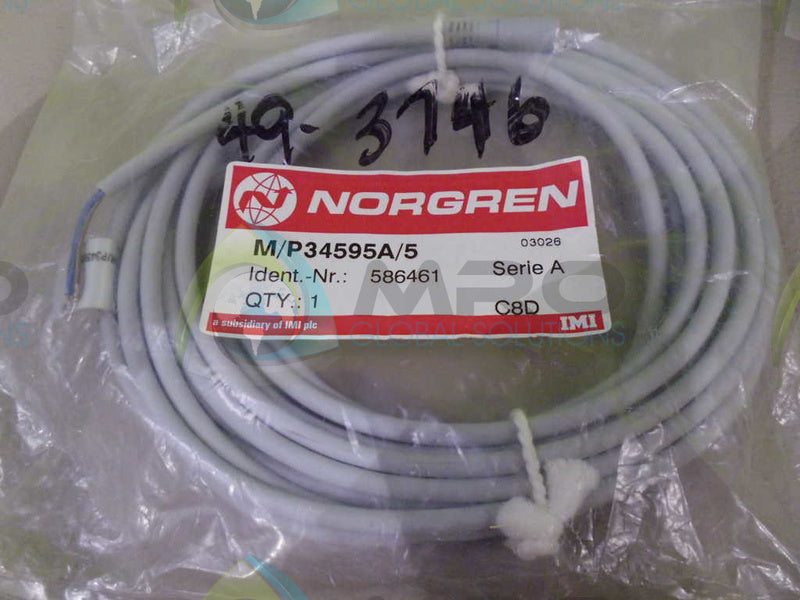 NORGREN M/P34595A/5  QUICK CONNECT CABLE NSMP