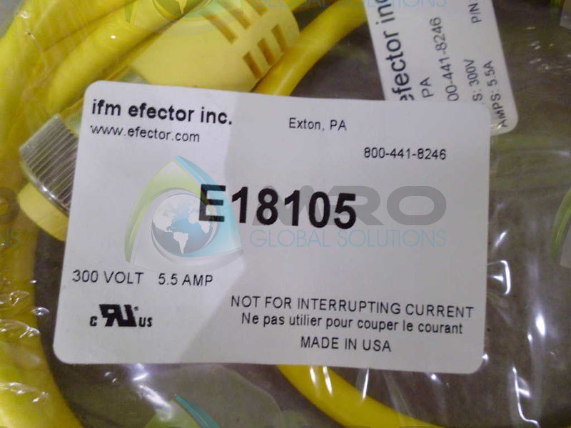IFM EFECTOR E18105 FEMALE CONNECTOR *NEW IN FACTORY BAG*