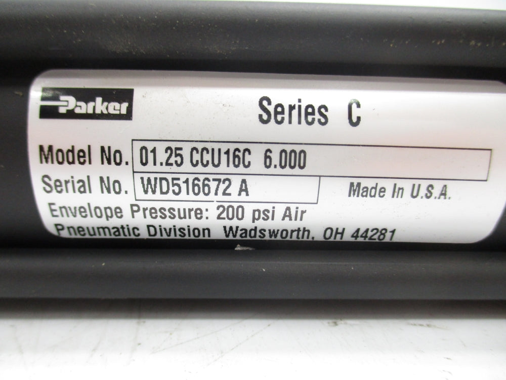 PARKER 01.25CCU16C6.000 200PSI NSNP