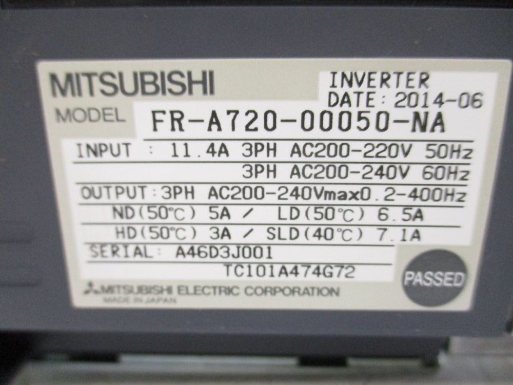 MITSUBISHI FR-A720-00050-NA NSMP
