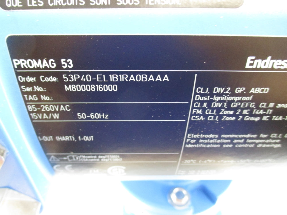 ENDRESS+HAUSER 53P40-EL1B1RA0BAAA 86-260VAC NSNP