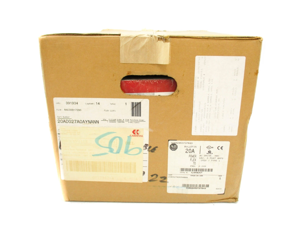 ALLEN BRADLEY 20AD027A0AYNANNN SER. A F/W 2.006 480VAC 27A NSFS