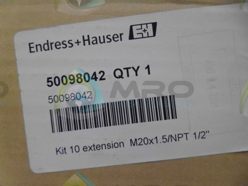 ENDRESS+HAUSER M20X1.5/NPT 1/" FLOWMETER KIT EXTENSION *NEW IN BOX*