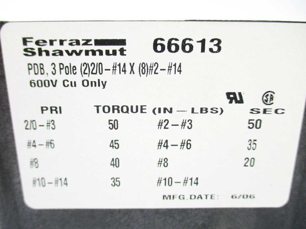 FERRAZ SHAWMUT 66613 NSMP