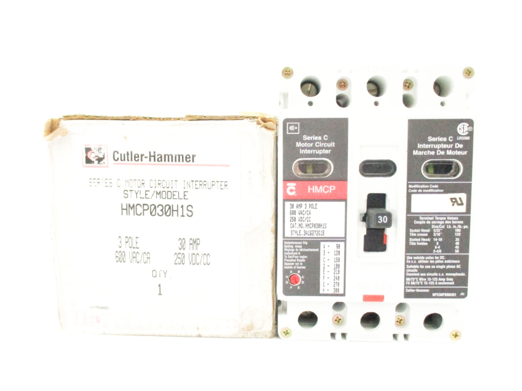 CUTLER HAMMER HMCP030H1S SER. C 30A 250VDC NSMP