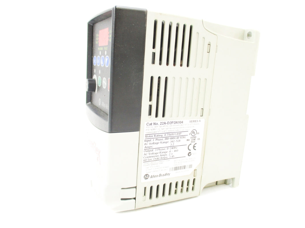 ALLEN BRADLEY 22A-D2P3N104 SER. A F/W 6.01 342-528VAC 3.2A UNMP
