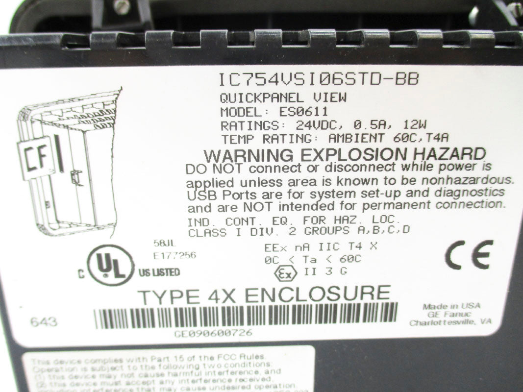GE FANUC IC754VSI06STD-BB UNMP