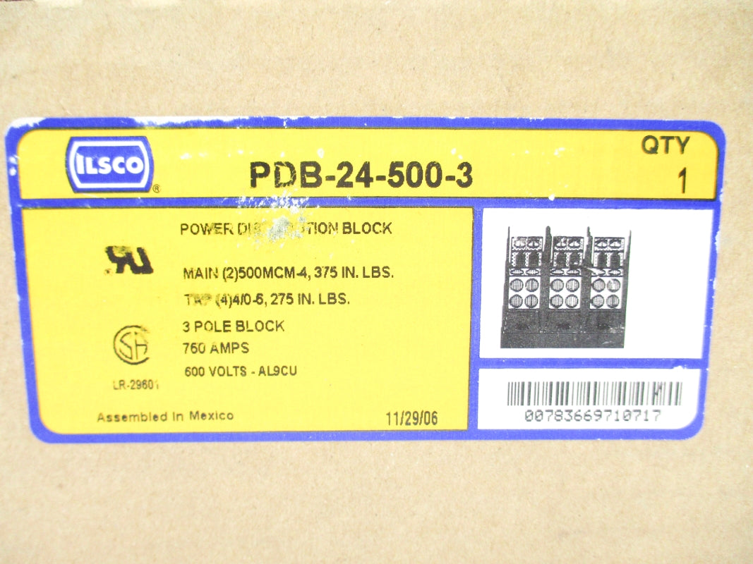 ILSCO PDB-24-500-3 NSFS