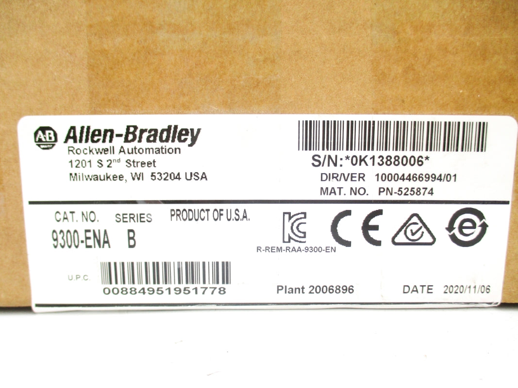 ALLEN BRADLEY 9300-ENA SER. B DATE: 2020 NSFS