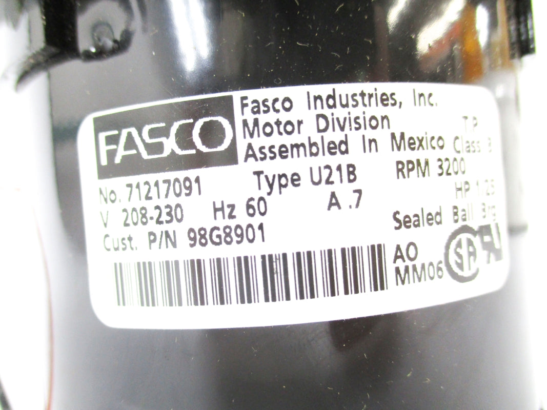 FASCO 98G8901 208-230V .7A NSNP