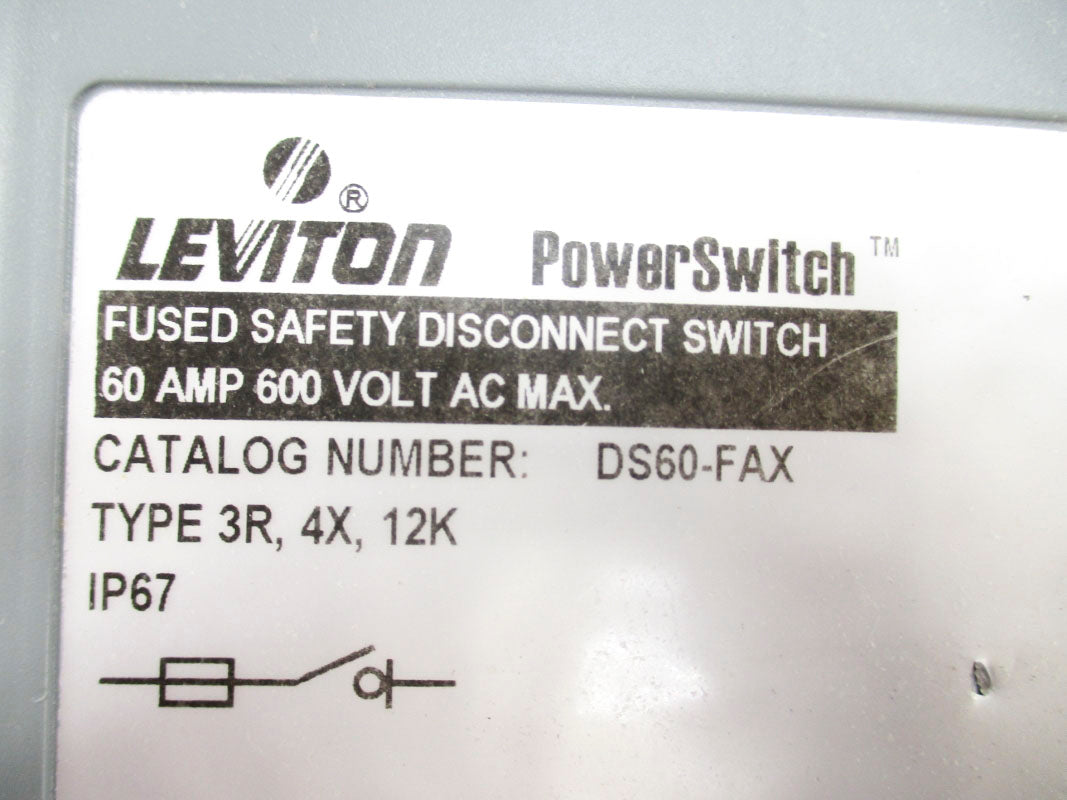 LEVITON DS60-FAX 600V 60A NSMP