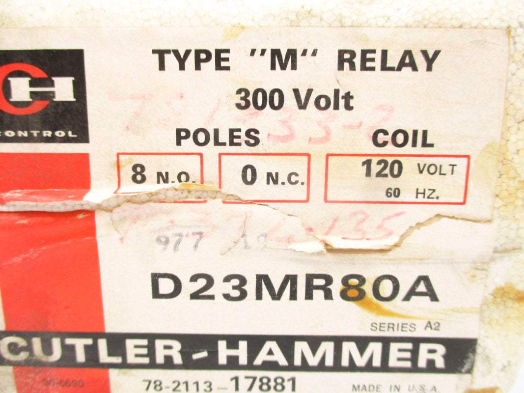 CUTLER HAMMER D23MR80A SER. A2 110/120V NSMP