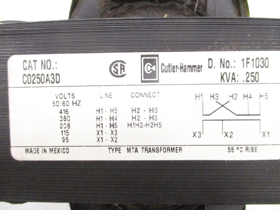CUTLER HAMMER C0250A3D 416V NSMP
