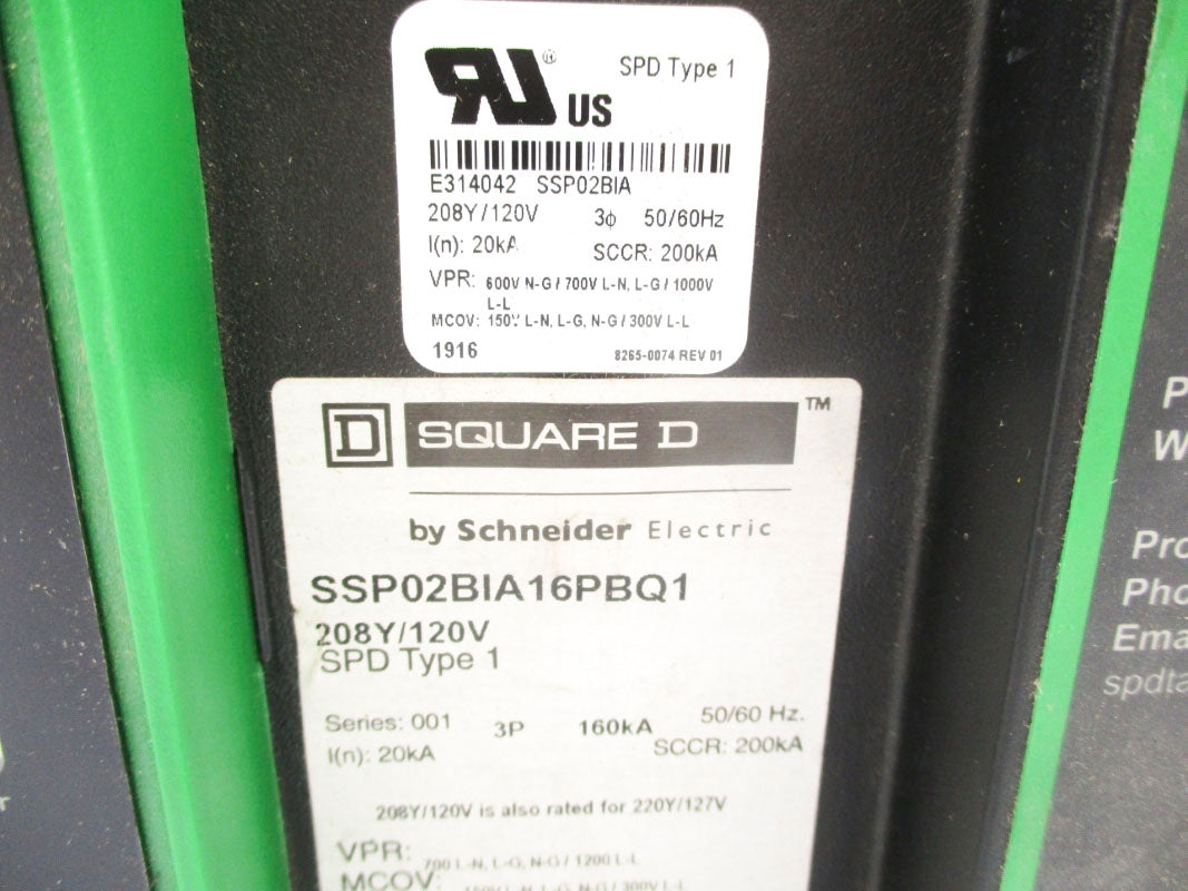 SQUARE D SSP02BIA16PBQ1 SER. 001 120V NSNP