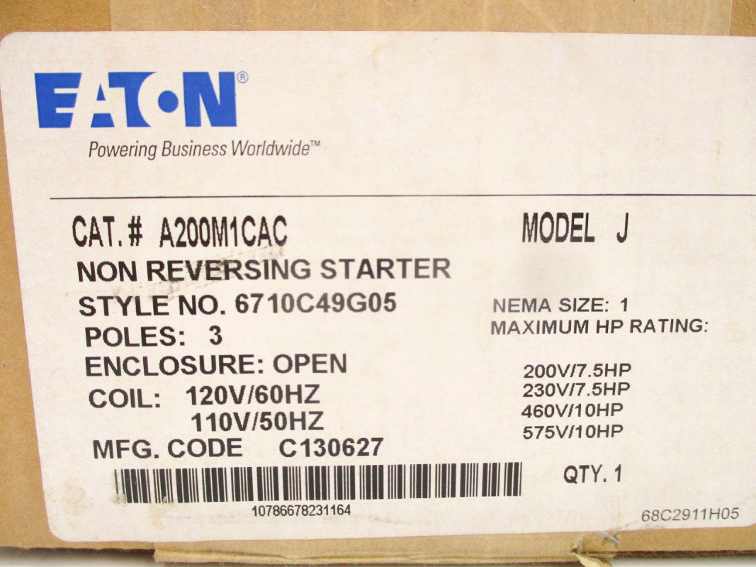 EATON A200M2CAC 120V NSFS