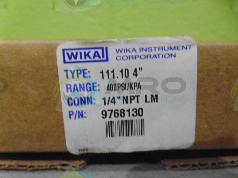 WIKA 9768130 4" GAUGE *NEW IN BOX*