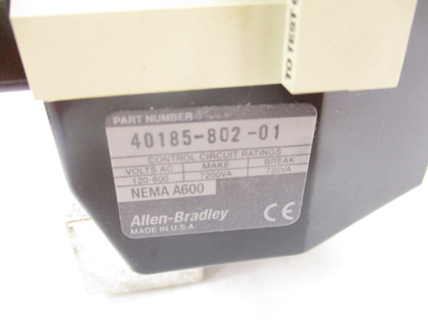 ALLEN BRADLEY 40185-802-01 120-600VAC (BR/WH) NSMP