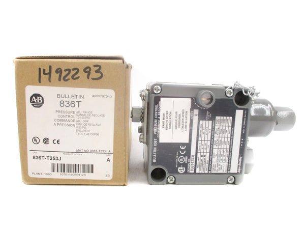 ALLEN BRADLEY 836T-T253J SER. A 120-600VAC 60A 12-150PSI (BR/WH) NSMP