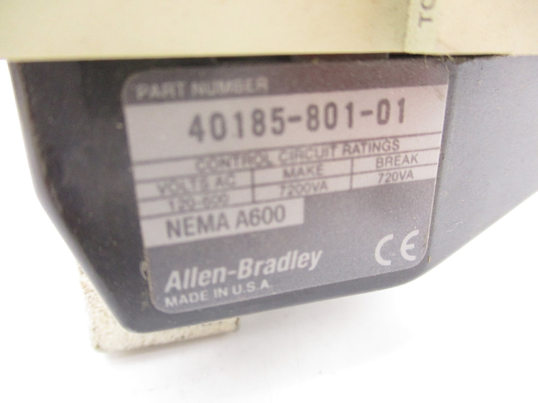 ALLEN BRADLEY 40185-801-01 120-600VAC (BR/WH) NSMP